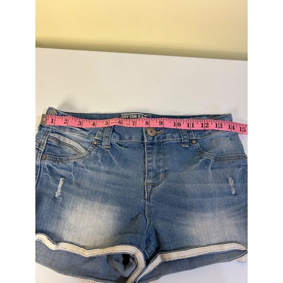 Body con jeans girl’s shorts size 5 light wash - Picture 7 of 9